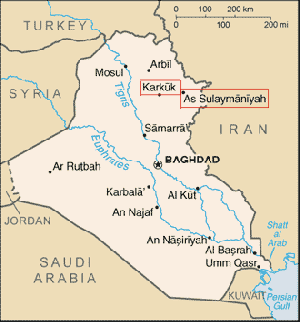 Cartina dell'Iraq