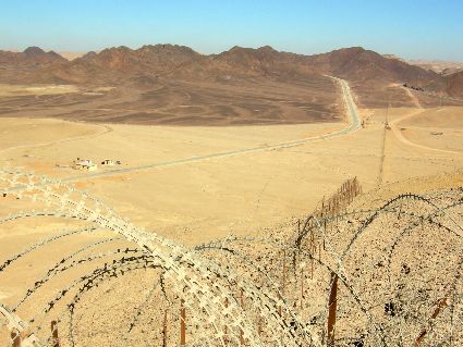 Grenze zwischen Ägypten und Israel.