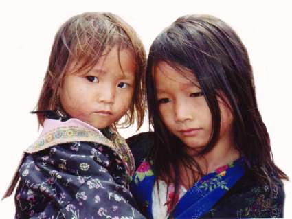 Hmong-Kinder in Laos. Foto: Rebecca Sommer.
