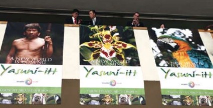 Werbung für den Yasuní-Fonds gegen Erdölförderung und für den Erhalt des Nationalparks. Foto: GfbV Archiv.
