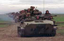 Russische Panzer in Tschetschenien