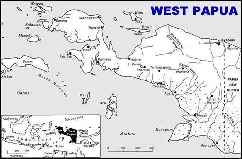Cartina della Papua occidentale