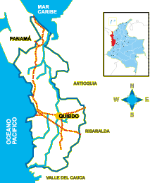 La regione di Chocó in Colombia