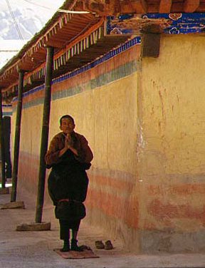 Tibetischer Mönch. Foto: Erling Söderström.