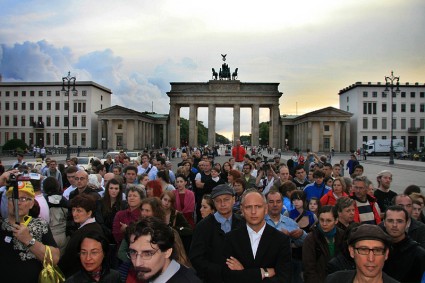 Action in Memory of the 8.376 victims of Srebrenica, Berlin 2009.