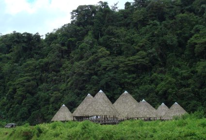 Villaggio Embera in Colombia.