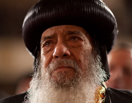 Il Papa copto Shenouda III di Alessandria.