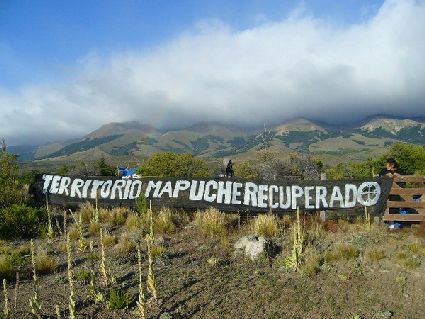 Das Land der Mapuche-Gemeinschaft von Santa Rosa.