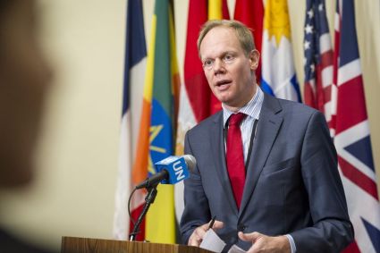 Pr&auml;sident des Sicherheitsrats der Vereinten Nationen Matthew Rycroft. Foto: Rick Bajornas via UN Photo.