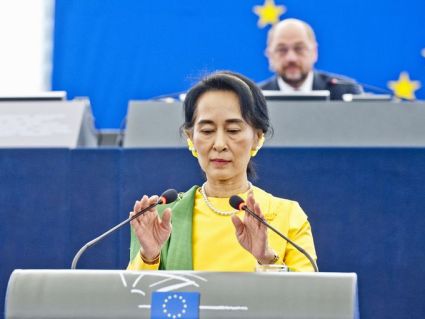 Aung San Suu Kyi hatte in ihrer Rede betont, alle Verantwortlichen für Menschenrechtsverletzungen würden unabhängig von ihrer Religion und ethnischen Abstammung zur Rechenschaft gezogen. Foto: European Parliament.