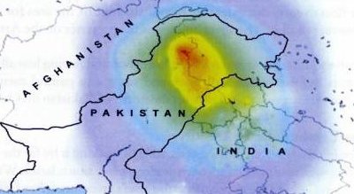 Karte von Kashmir.