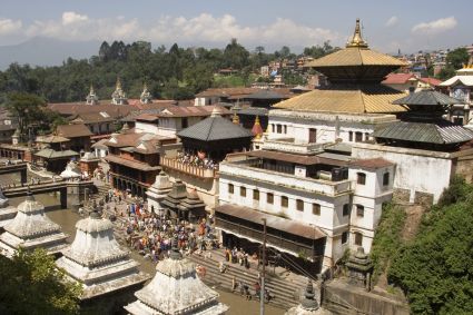 Il Tempio hindu di Pashupatinath a Kathmandu.