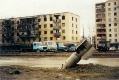 Grosny, zerstoerte Stadt. Foto: GfbV-Archiv