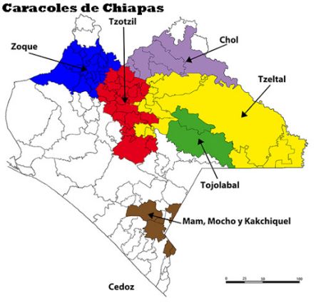 Caracoles de Chiapas. Quelle: en.wikipedia.org. Autor: Mirrormundo, CC Attribution Share Alike 3.0.