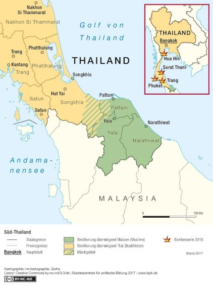Thailand. Quelle: BpB, mr-kartographie, creative commons.