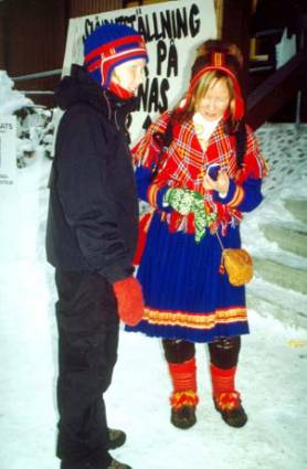Junge schwedische Sámi, Jokkmokk, Februar 2005. Foto Liane Gruda