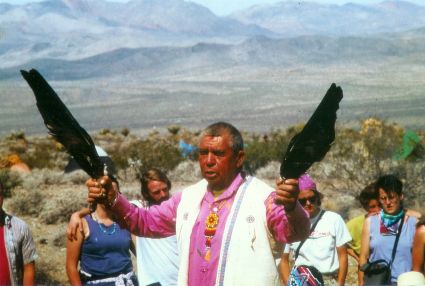 Corbin Harney, der 'große alte Mann des anti-nuklearen Widerstands' der Western Shoshone (1920 - 2007); Foto: eMöller