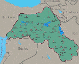 Cartina del Kurdistan.