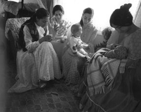 Un gruppo familiare rom